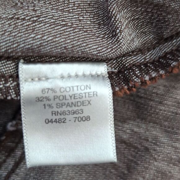 Unique find Mocha brown tired boho  denim jean maxi skirt size 6 - Picture 7 of 9